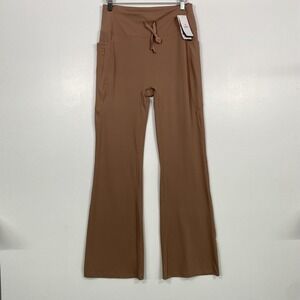 NWT Baleaf Pants Womens XL Pink Flare Leg Yoga Pockets Lycra Stretch Athletic